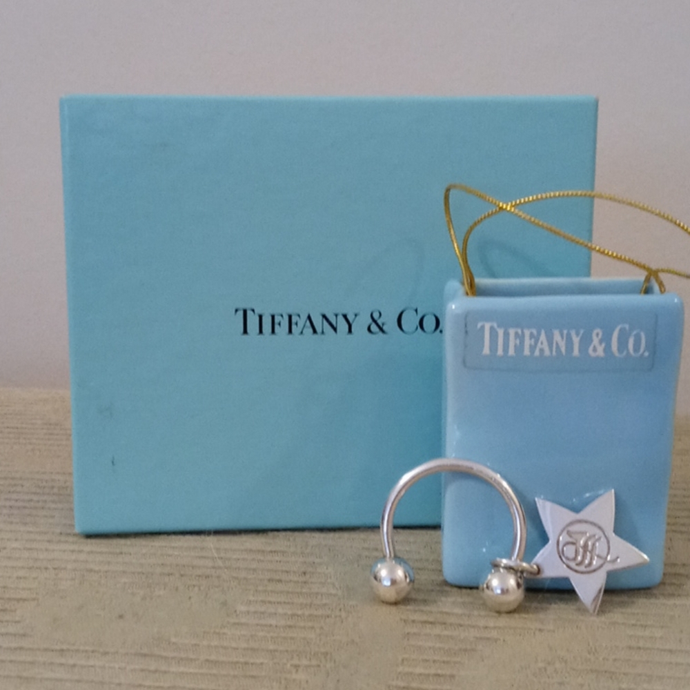 Tiffany Sterling Silver Key Ring with Star only EUC just polished